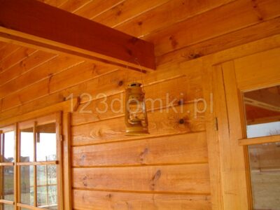 Domek drewniany letniskowy - domek z drewna wnętrze