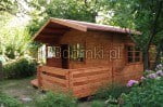 Domek drewniany letniskowy - domek z drewna z tarasem
