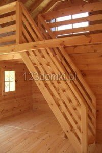 Domek drewniany letniskowy - domek z drewna wnętrze