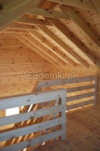 Domek drewniany letniskowy - domek z drewna wnętrze