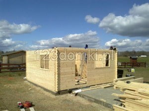 Domek drewniany letniskowy - domek z drewna montaz