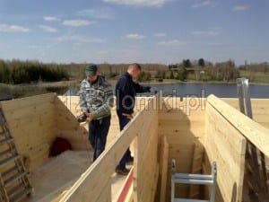 Domek drewniany letniskowy - domek z drewna montaz