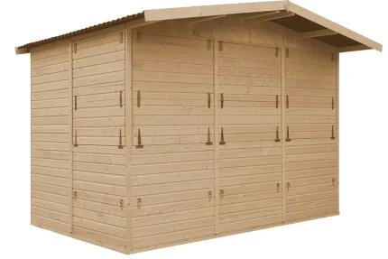 Domek handlowy na wynajem - zamknięte lady frontowe i boczne